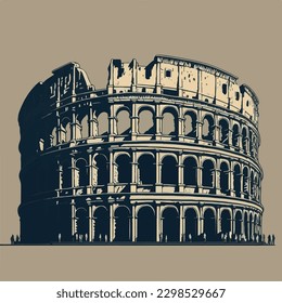 Colosseum, Wonder of the World vector illustration