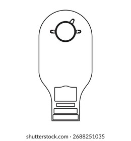 Diseño de símbolo de Ilustración vectorial de icono de bolsa de colostomía