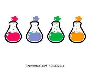 Colot potions in flat style