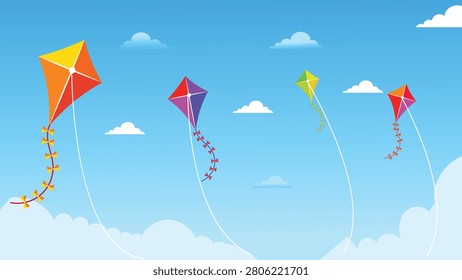 colouful kites in the sky