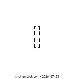 selección de columnas icono negro fondo blanco aislado 