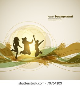 Colour abstract background for design. A vector illustration