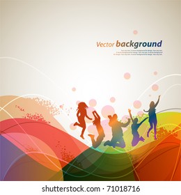 Colour abstract background for design. A vector illustration