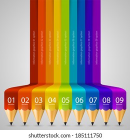 Colour Abstract pencil Background. Vector
