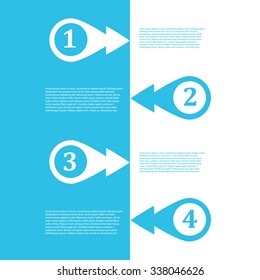 Colour art graphic illustration of blue numbers