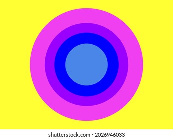 Colour background, abstract illustration, isolated on yellow background, circles symbol 
