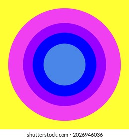 Colour background, abstract illustration, isolated on yellow background, circles symbol 