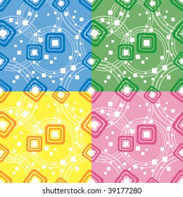 colour background from square and circumferences