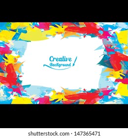 Colour Burst abstract vector background. Can be used for kids background / happy birthday postcard / fun posters / cover design and advertising. 