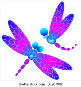 Colour butterfly icon, vector design