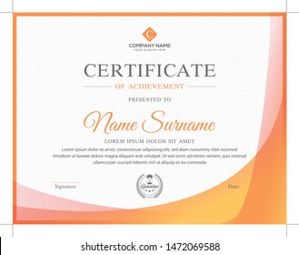 Minimal Modern Certificate Corporate Companies All Stock Vector ...