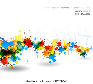 Colour cool splash light poster. Vector illustration.