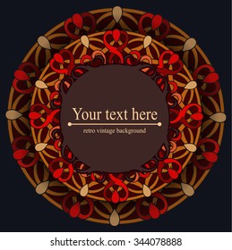 Colour decorative design element with a circular pattern. Mandala. Vector illustration