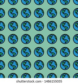 Colour Earth America Pattern Green Blue