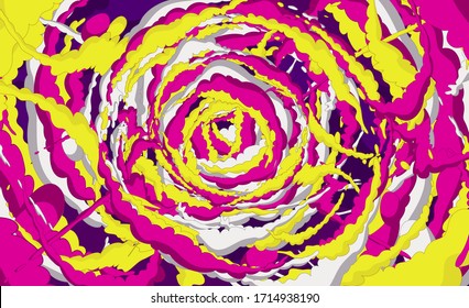 Colour explosion vector background - Illustrated liquid elements blowing up in a whirlwind of colours.