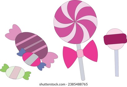 color de caramelos y lolipops