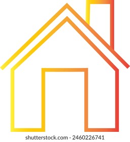 Colour full house icon design
