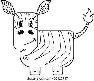 Colour in Funky Zebra