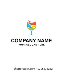 colour glass logog vector