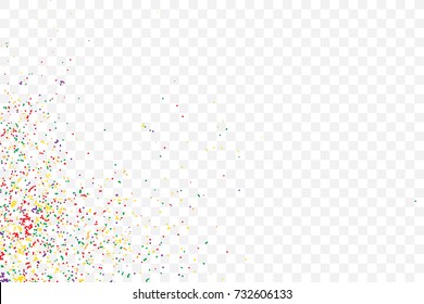 Colour glitter and sparkles background. Metallic sprinkles texture template for holiday designs, party, birthday, wedding, invitation, web, banner, cards. Vector.