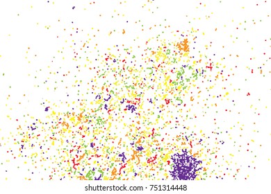 Colour glitter and sparkles background. Metallic sprinkles texture template for holiday designs, party, birthday, wedding, invitation, web, banner, cards. Vector.