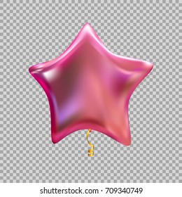 Colour Glossy Helium Balloons Isolated on Transparent Background. Vector Illustration EPS10