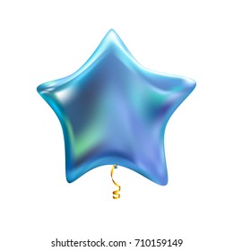 Colour Glossy Helium Balloons Isolated on White Background. Vector Illustration EPS10