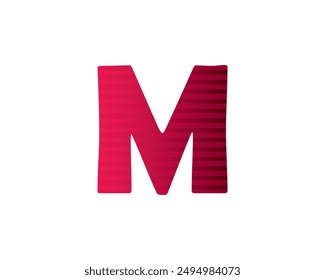 The colour gradient horizontal pattern alphabet is isolated on a white background. 