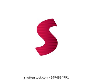 The colour gradient horizontal pattern alphabet is isolated on a white background. 