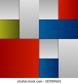 Colour and gray squares as vector layout.
