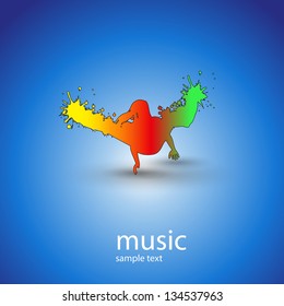 Colour grunge the poster, easy editable