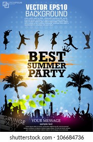 Colour grunge poster for summer party