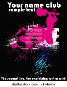 Colour grunge the poster. vector