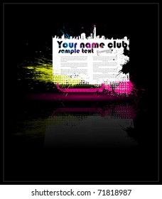 Colour grunge the poster. vector