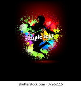 Colour grunge poster. Vector
