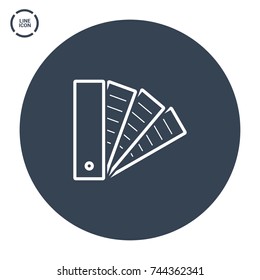 colour guide line vector icon
