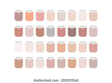 Colour Guide Palette Catalog Samples Pastel Vector Illustration