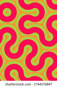 Colour Hehagon Tile Connection art background design illustration