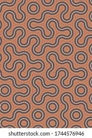 Colour Hehagon Tile Connection art background design illustration