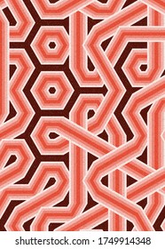 Color Hexagon Tile Connection ilustración de diseño de fondo