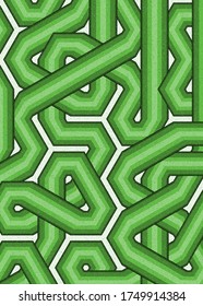 Colour Hexagon Tile Connection art background design illustration