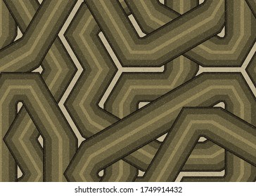 Colour Hexagon Tile Connection art background design illustration