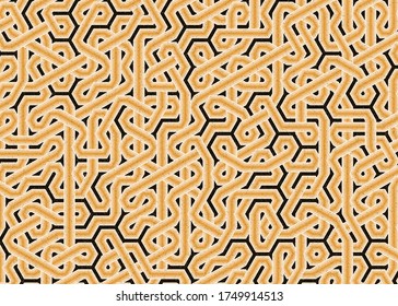 Colour Hexagon Tile Connection art background design illustration