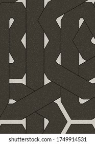 Colour Hexagon Tile Connection art background design illustration