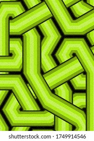 Color Hexagon Tile Connection Art Hintergrund Design-Illustration