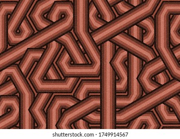 Colour Hexagon Tile Connection art background design illustration