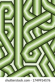 Color Hexagon Tile Connection Art Hintergrund Design-Illustration