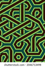 Colour Hexagon Tile Connection art background design illustration