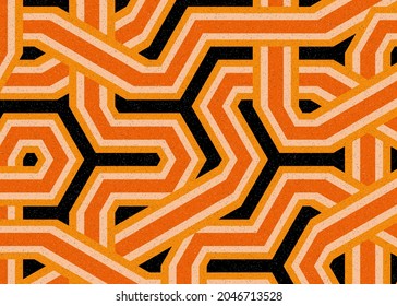 Colour Hexagon Tile Connection art background design illustration