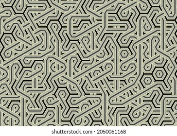 Colour Hexagon Tile Connection art background design illustration